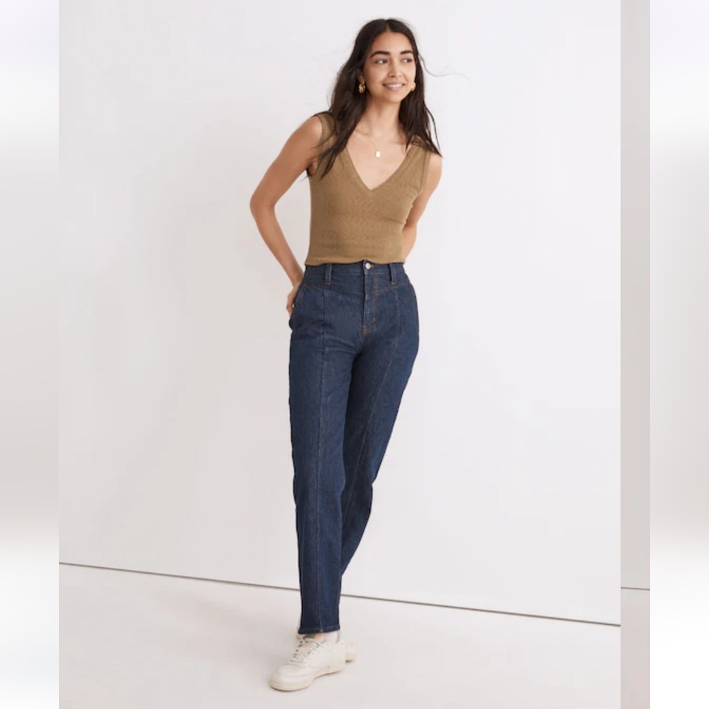 Madewell The Perfect Vintage Straight Seamed Jean In Greenhaven Wash